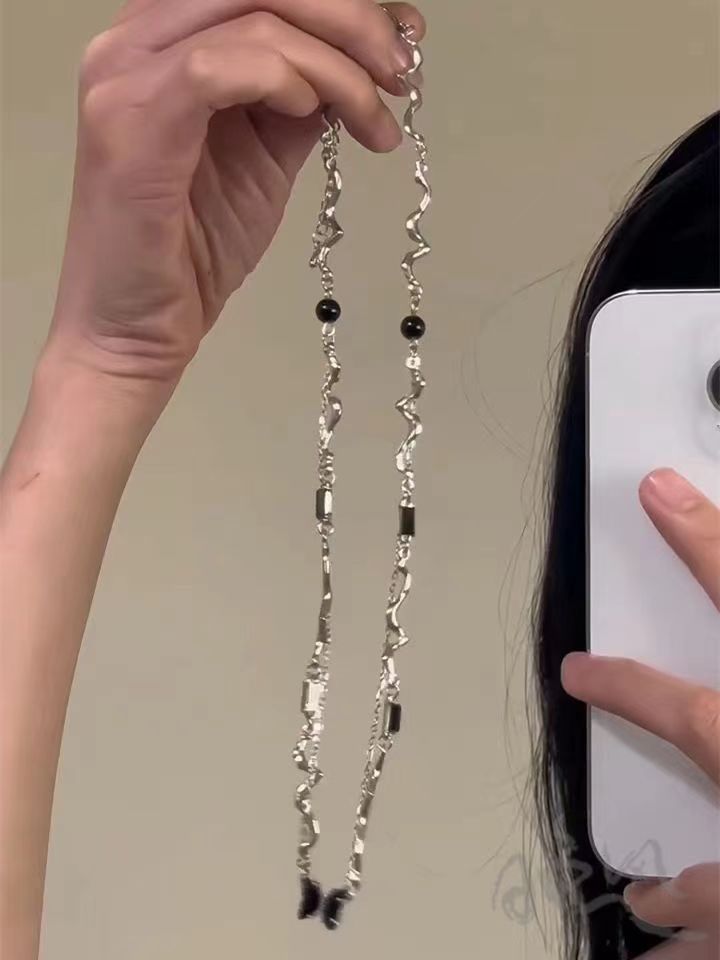 Star Custom 2025New Year's Exaggerated Punk Necklace y2k Irregular Subculture Hip-Hop Trend Unisex Niche Collarbone Chain