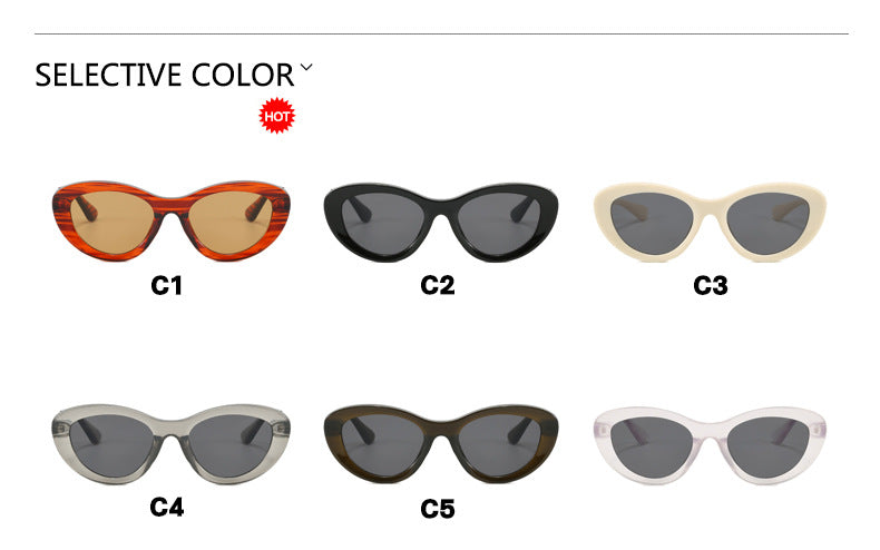 "Bad Idea" Retro Cat-Eye Shades - Vintage Striped Frame