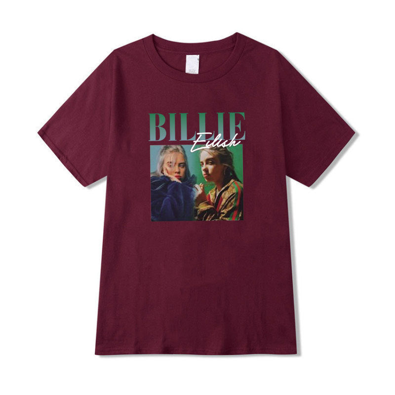 Celebrity Style Pure Cotton Short Sleeve Billie Printing T Shirt New Top