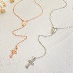 Celebrity Style Popular Cross Long Chain Necklace for Women Easter Trendy Jewelry Sexy Tassel Virgin Mary Pendant