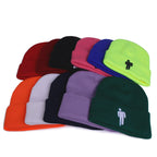 New style knitted hat similar to celebrity style Billie Knitted Hat Embroidery Autumn Winter Export Pullover Brimless Hat