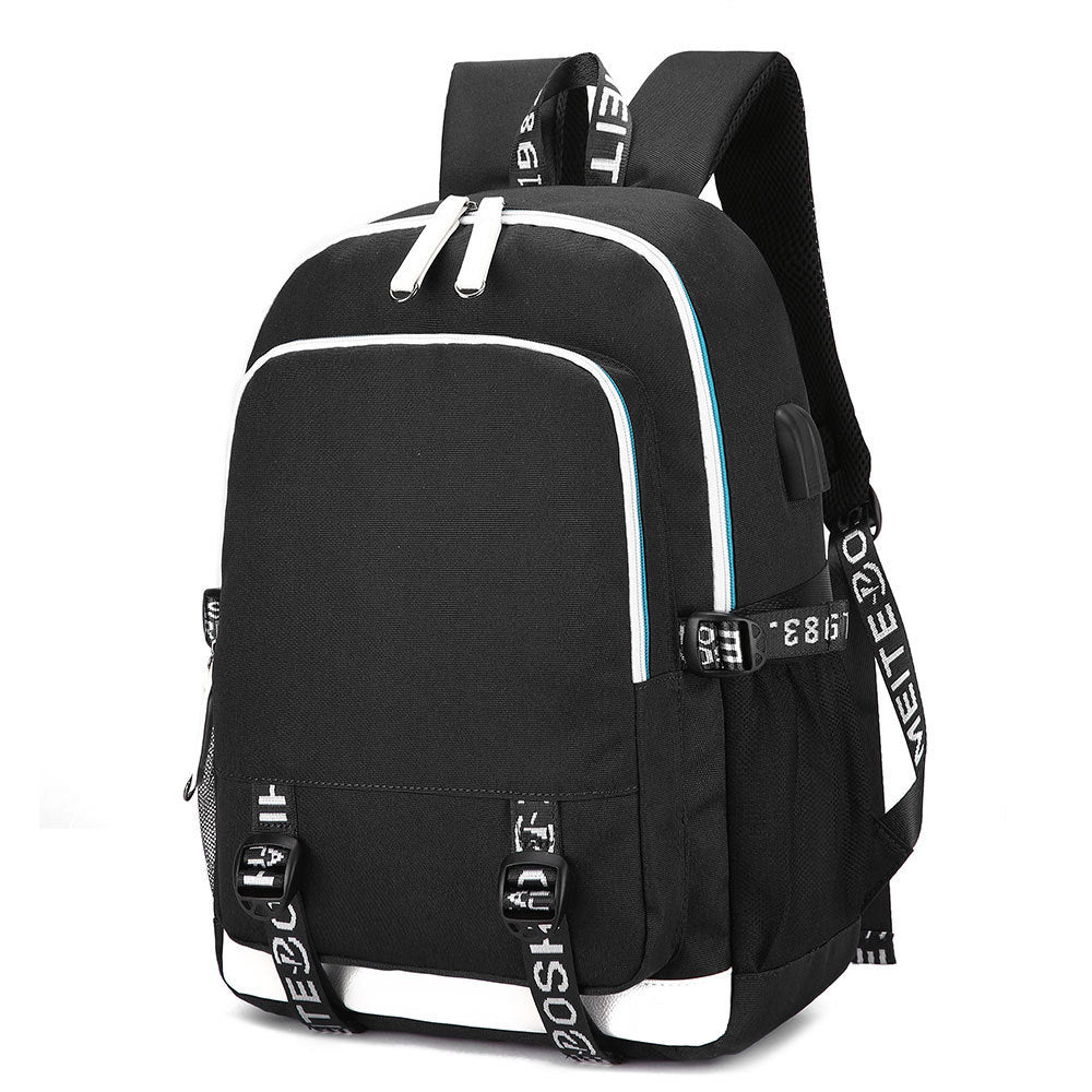 Celebrity Style Trend Billie Teenage Primary and Secondary School Students Schoolbag USB Men's and Women's Casual Backpack