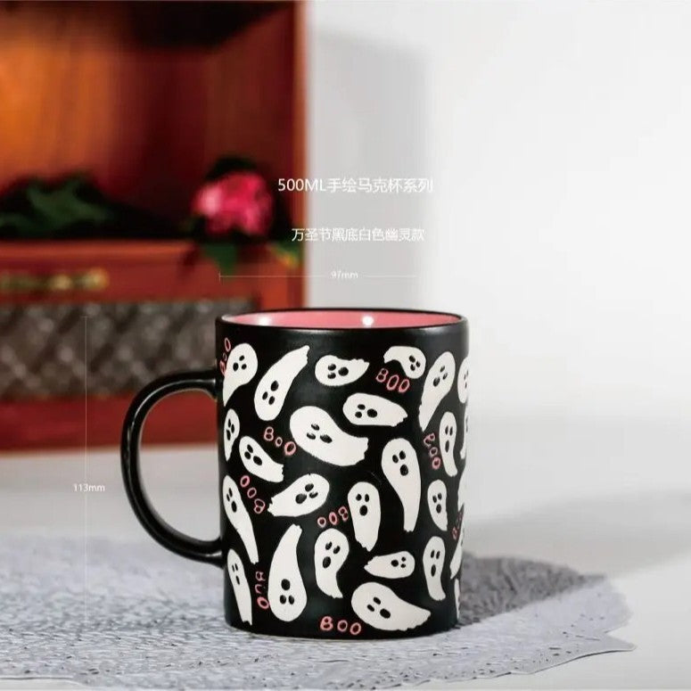 Skull Ceramic Mug Halloween Skull Witch Mug Coffee Cup Creative Gift