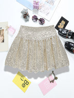 "bad idea right?" Silver Mini Skirt - 90s Disco Sequin