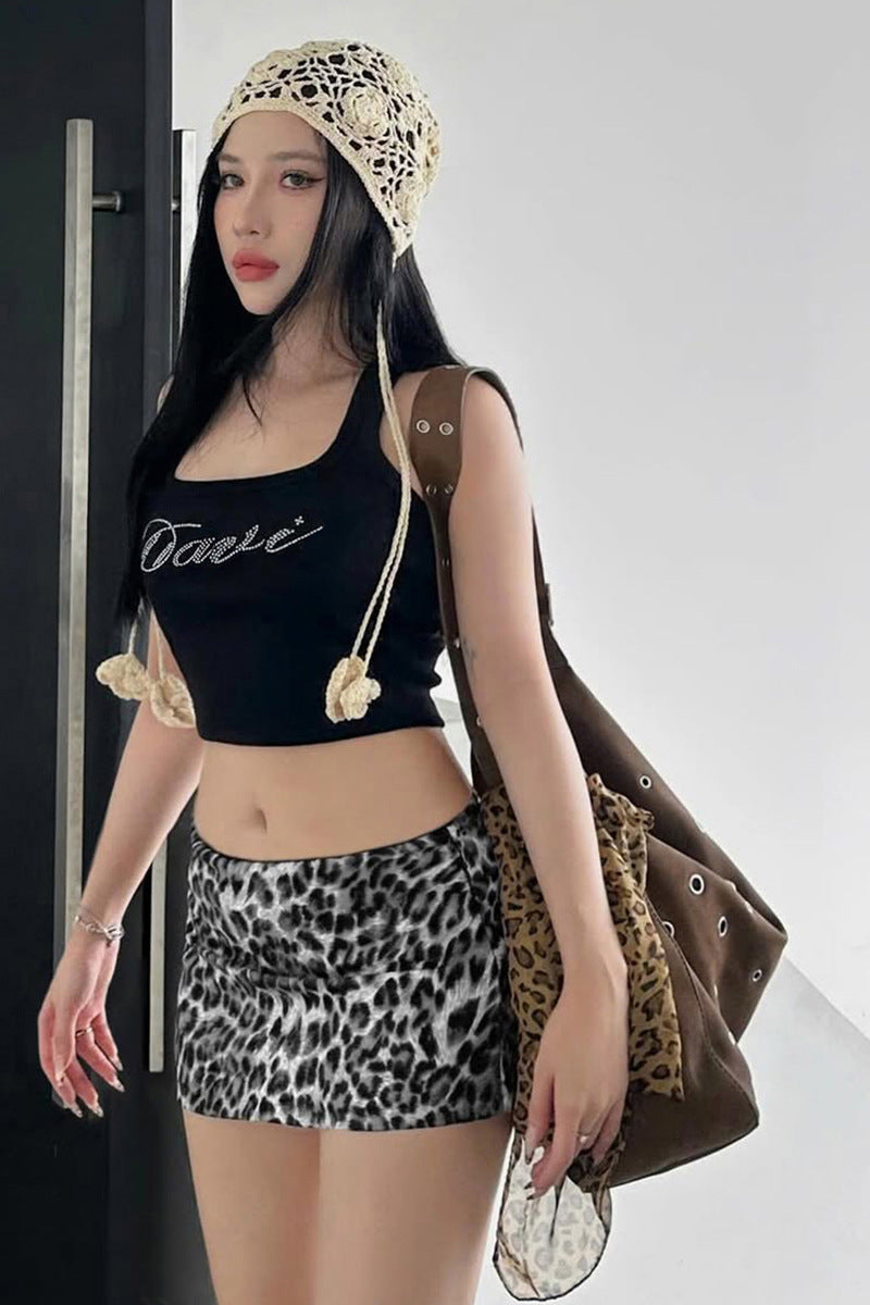 "Vampire" Era Leopard Print Mini Skirt - 90s Riot Grrrl Style