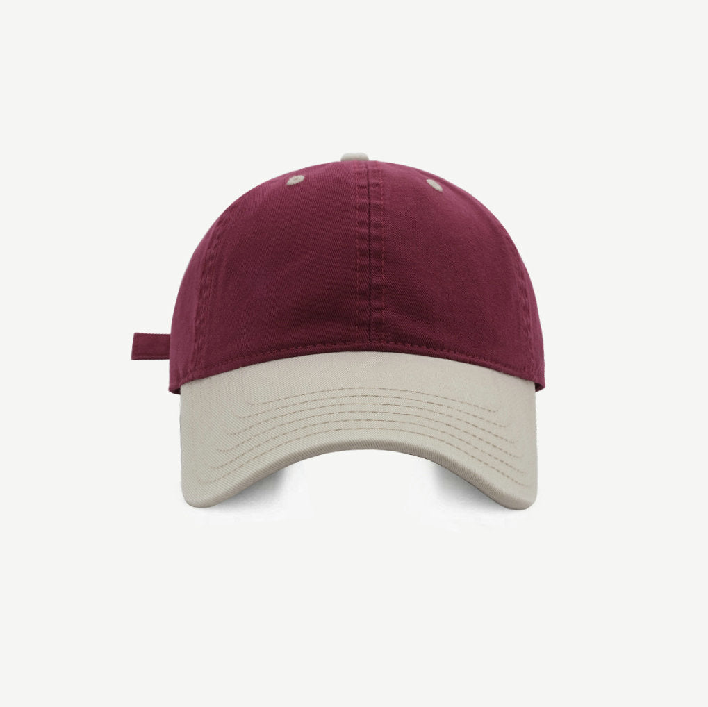 Star Custom Korean Fashion Color Block Soft Top Baseball Cap Couple Shopping Versatile Face Slimming Duckbill Cap Summer Sunshade Sun Protection Hat