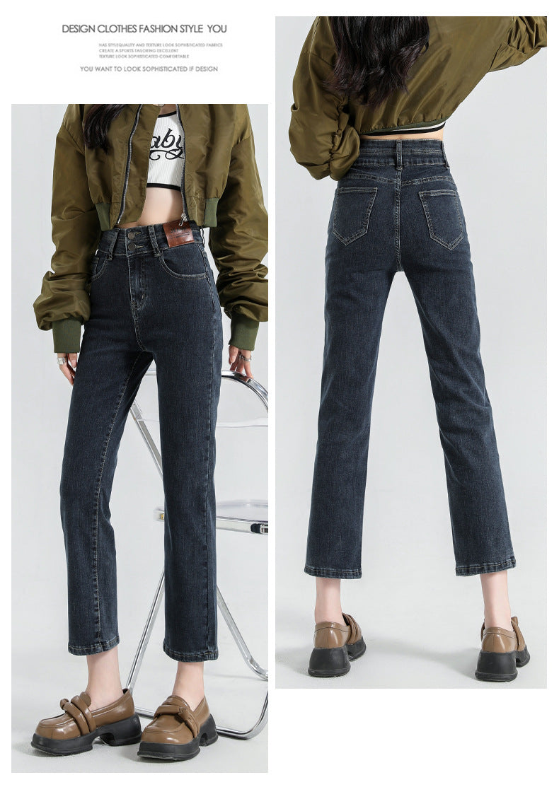 Rockstar Girlfriend High-Waist Cigarette Jeans - Noir Black