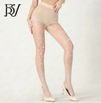 "Teenage Dream" Star Rhinestone Tights - Sheer Sparkle Mesh