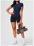 New Casual Sportswear t Women's Slim Fit Quick-Dry Barely-There Feel Fitness Top Shirt Running Yoga Short Sleeve