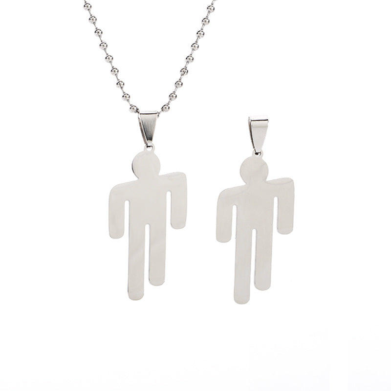 Same Style as Stars billie Stainless Steel Logo Necklace Aili Tag Keychain Accessories