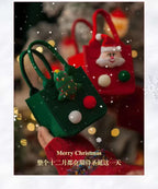 48h Shipping Christmas Eve Packaging Bag Small Gift Bag Felt Handheld Candy Bag