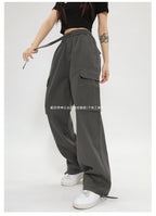 New Retro Cargo Pants Japanese Style Trendy Street Wide-Leg Pants Fashion Unisex Casual Pants Hot Girl
