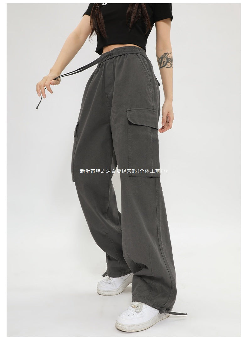 New Retro Cargo Pants Japanese Style Trendy Street Wide-Leg Pants Fashion Unisex Casual Pants Hot Girl