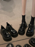 90s Grunge Platform Oxfords - Chunky Sole height Booster