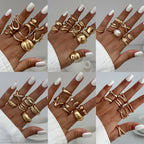 Custom Design Photosensitive Water Drop Hugging Open Ring for Celebrities Unique Irregular Geometric Joint Ring