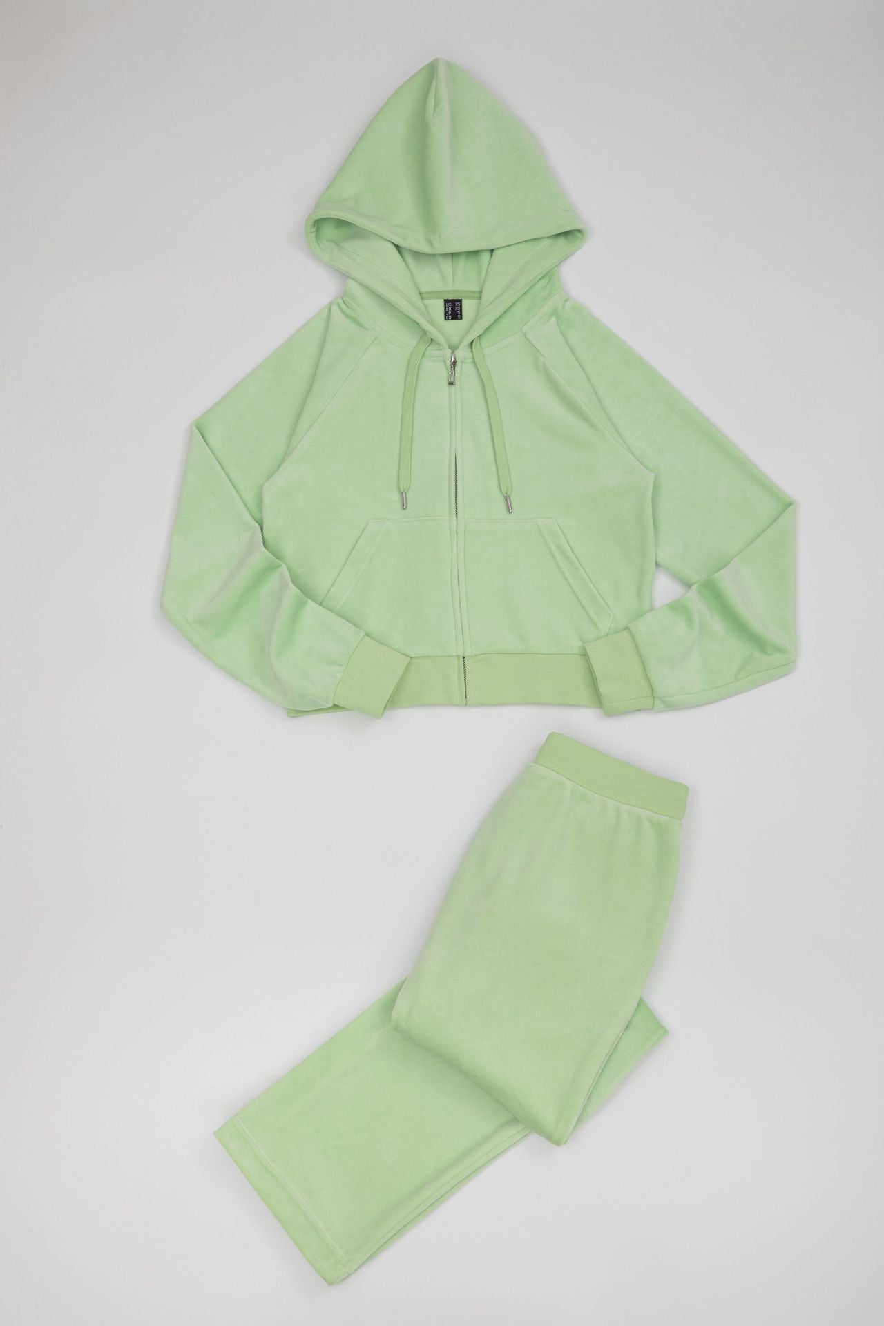 Y2K "McBling" Velour Tracksuit - Mint Green 2000s Aesthetic