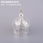 Celebrity Style Decorations Baking silver Black gold Castle Crown Birthday Cake Baking Decoration Accessories Ornaments Gift Blind Box