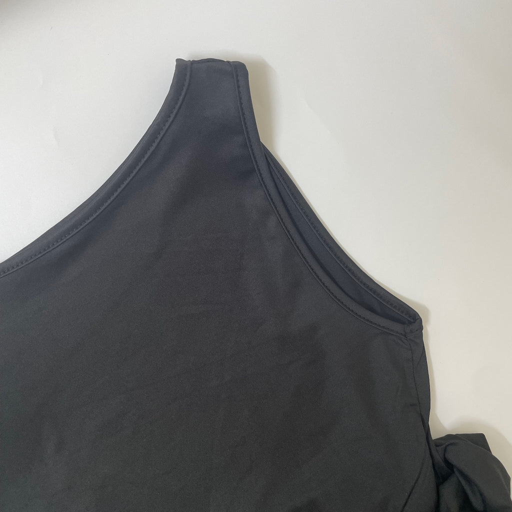 G25D047-2025Elegant Black Long Dress Slim Lace Stitching Drooping Slimming Premium Transparent