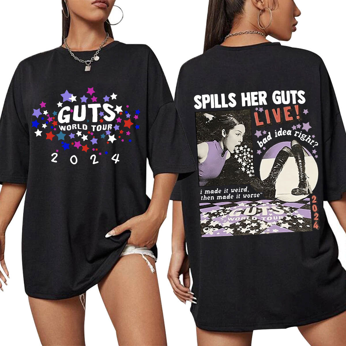 SOUR Prom Queen Graphic Tee - Navy Blue Archive