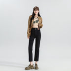 Rockstar Girlfriend High-Waist Cigarette Jeans - Noir Black