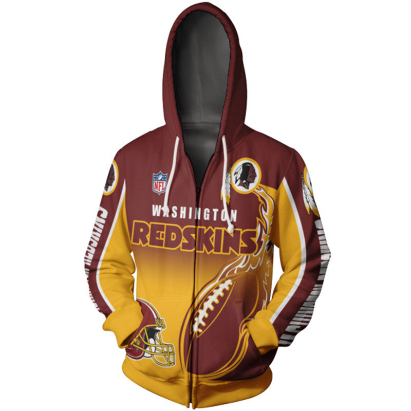 Washington Redskins Hoodie Cute Flame Ball Pattern Men's Gift