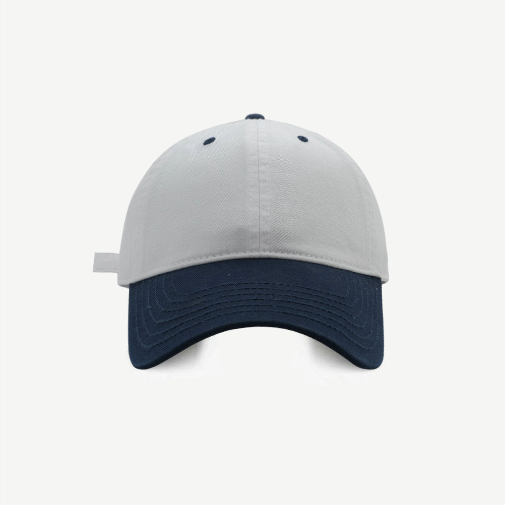 Star Custom Korean Fashion Color Block Soft Top Baseball Cap Couple Shopping Versatile Face Slimming Duckbill Cap Summer Sunshade Sun Protection Hat