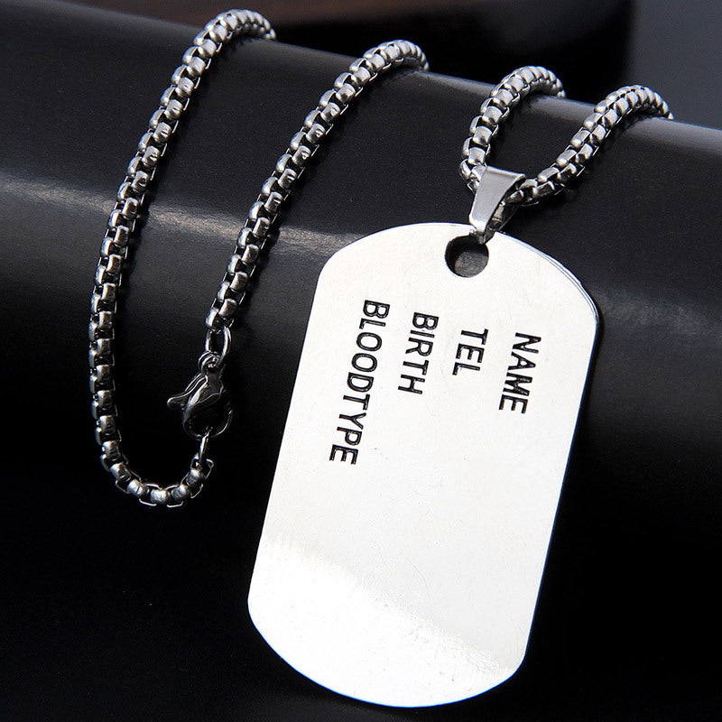 Star Style Fashion Simple Shield Personality Temperament Unisex Wearable Long Necklace High-Quality Material Necklace
