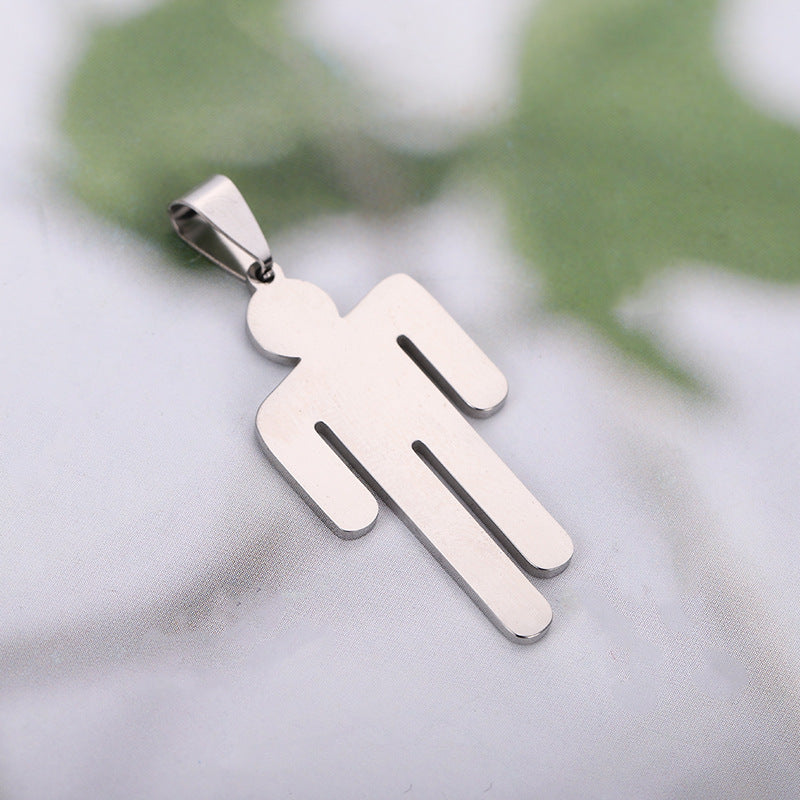 Same Style as Stars billie Stainless Steel Logo Necklace Aili Tag Keychain Accessories