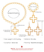 Celebrity Style Decorative Chain Jewelry Personalized Cross Alloy Pendant Necklace  Minimalist Style Clip Simple Internet Celebrity Collarbone Chain for Women