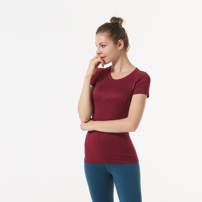 Star Custom SWIFT SPEED Yoga Clothes Women's Top Sexy Quick-Drying Gym Sports Morning Exercise Running Round Neck Short Sleeve TS