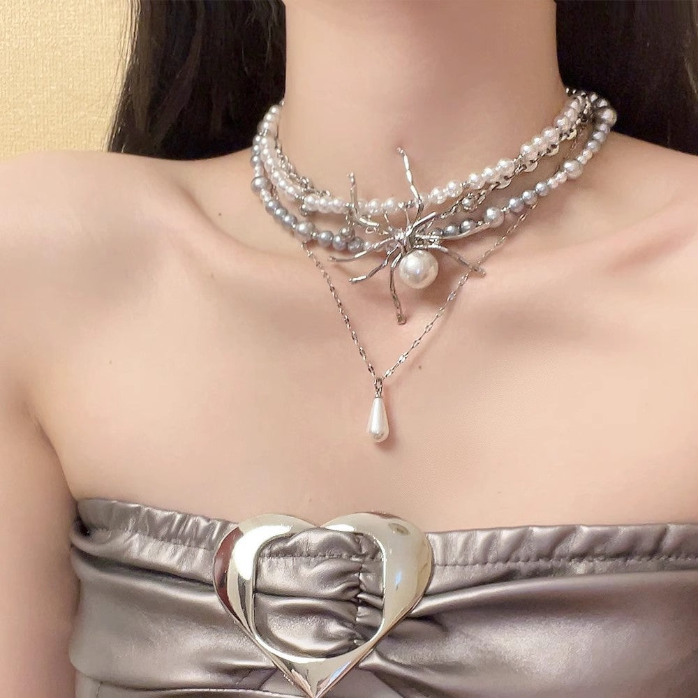 Star Custom 2025New Year's Exaggerated Punk Necklace y2k Irregular Subculture Hip-Hop Trend Unisex Niche Collarbone Chain