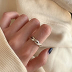 2026New design with high-quality texture925Index Finger Pure Silver Decorative Ring for Women, Light Luxury Niche ins Minimalist Style Personality Fashion Ring