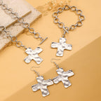 Celebrity Style Decorative Chain Jewelry Personalized Cross Alloy Pendant Necklace  Minimalist Style Clip Simple Internet Celebrity Collarbone Chain for Women