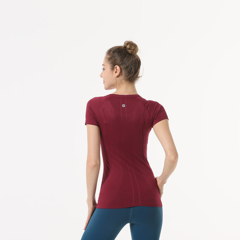 Star Custom SWIFT SPEED Yoga Clothes Women's Top Sexy Quick-Drying Gym Sports Morning Exercise Running Round Neck Short Sleeve TS