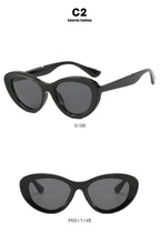 "Bad Idea" Retro Cat-Eye Shades - Vintage Striped Frame