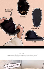 "Mood" Grumpy Cat Plush Slippers - Kawaii Gamer Girl Essential