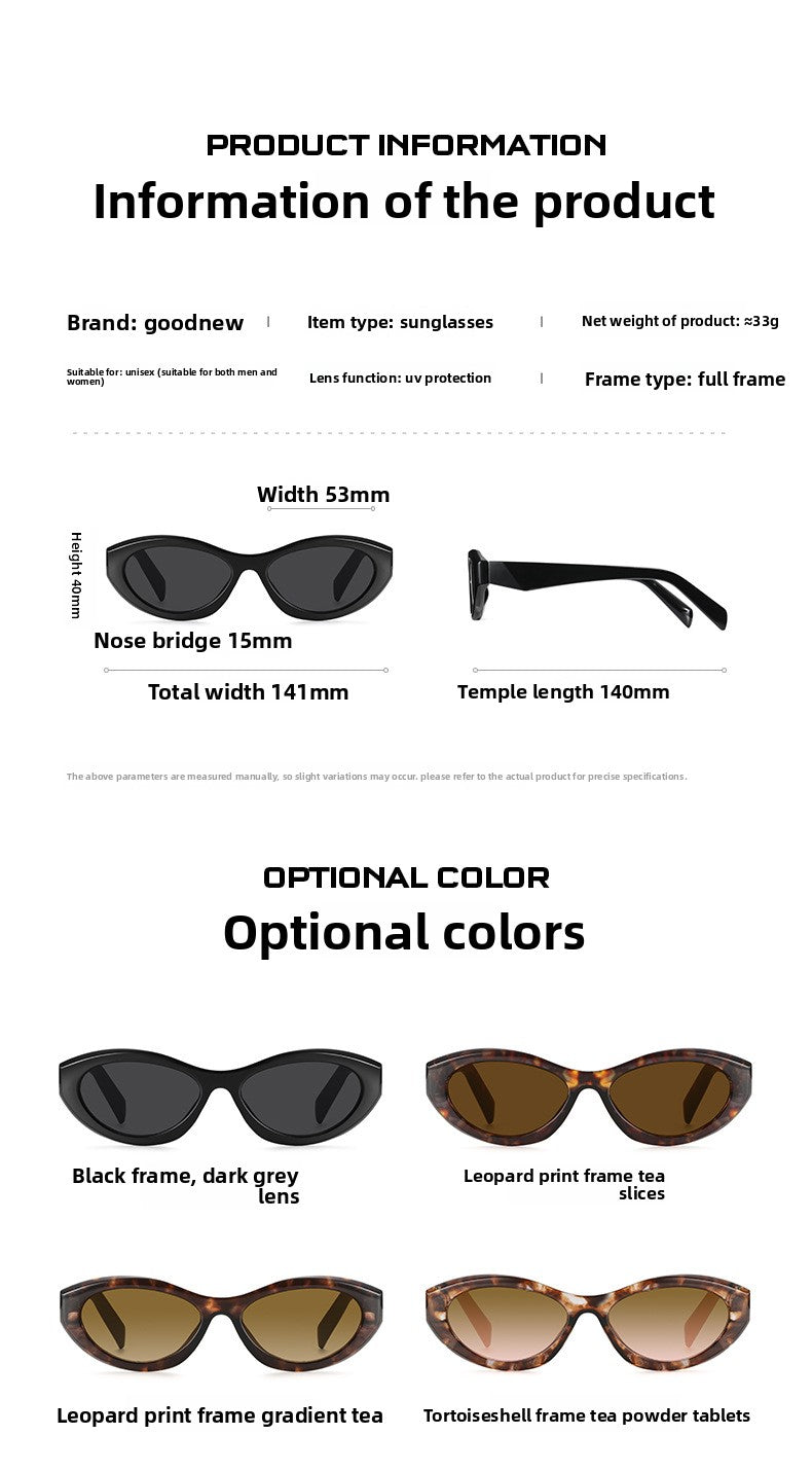 Cat Eye Sunglasses PA Same Style Personality Hot Girl Style Sunglasses Fashion Glasses9069Ultraviolet Ray