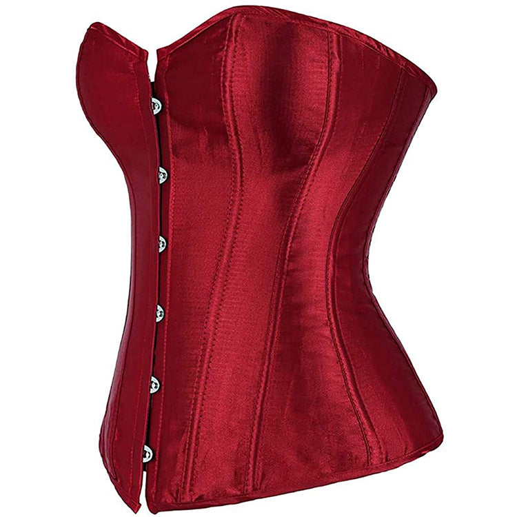 Star Custom Hot-Selling Satin Back-Tie Waist Cincher Dress Tummy Control Waist Support Shapewear Fishbone Corset【None T Pants】Shaping