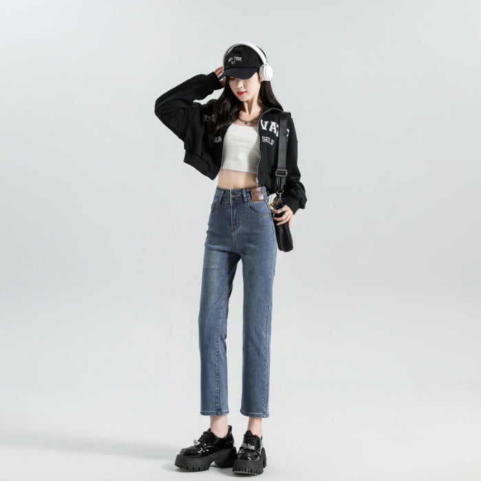 Rockstar Girlfriend High-Waist Cigarette Jeans - Noir Black