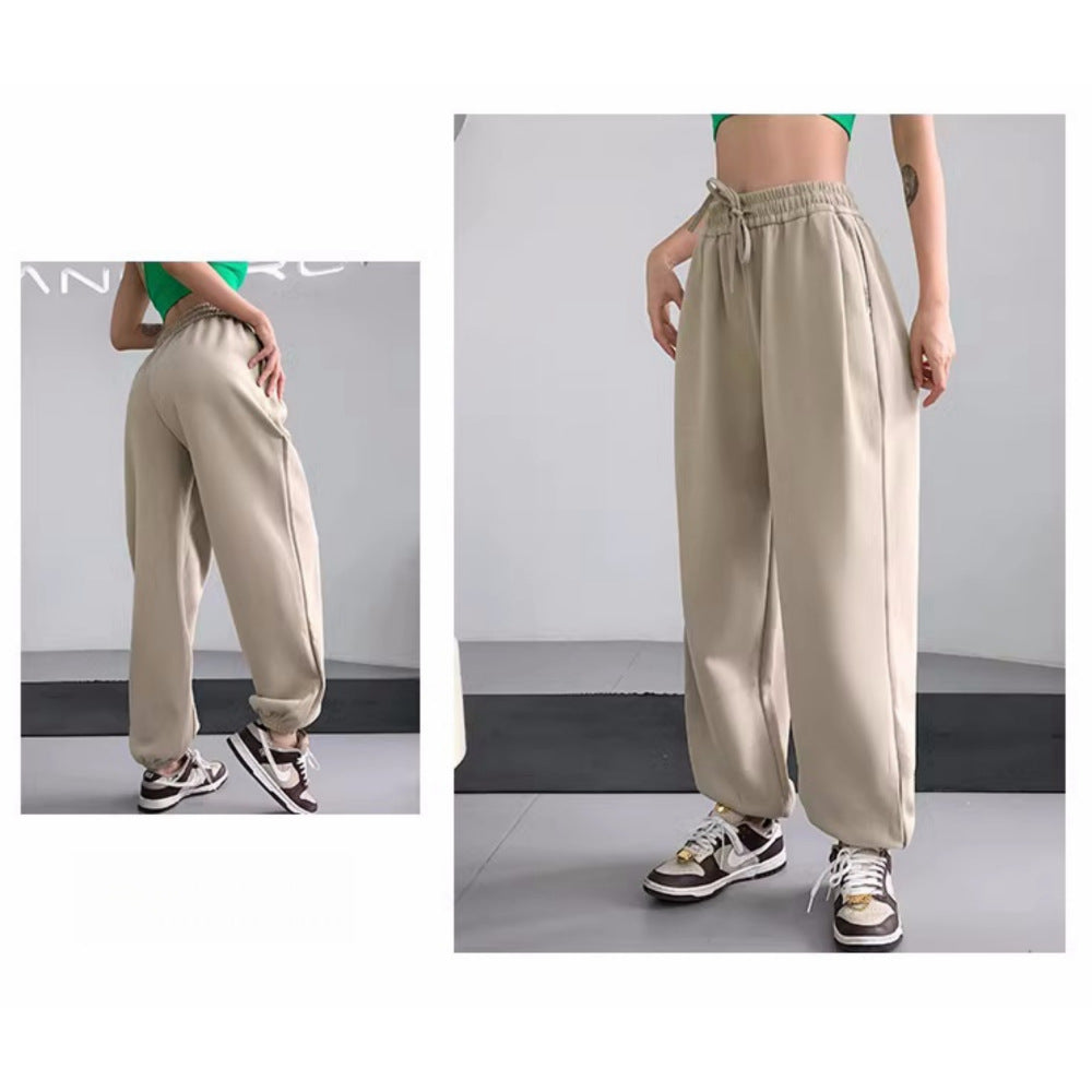 Women's Jogger Pants Yoga Casual Fitness Dance Training Running High Waist Drawstring Wide Leg Sweatpants Loose Fit1428
