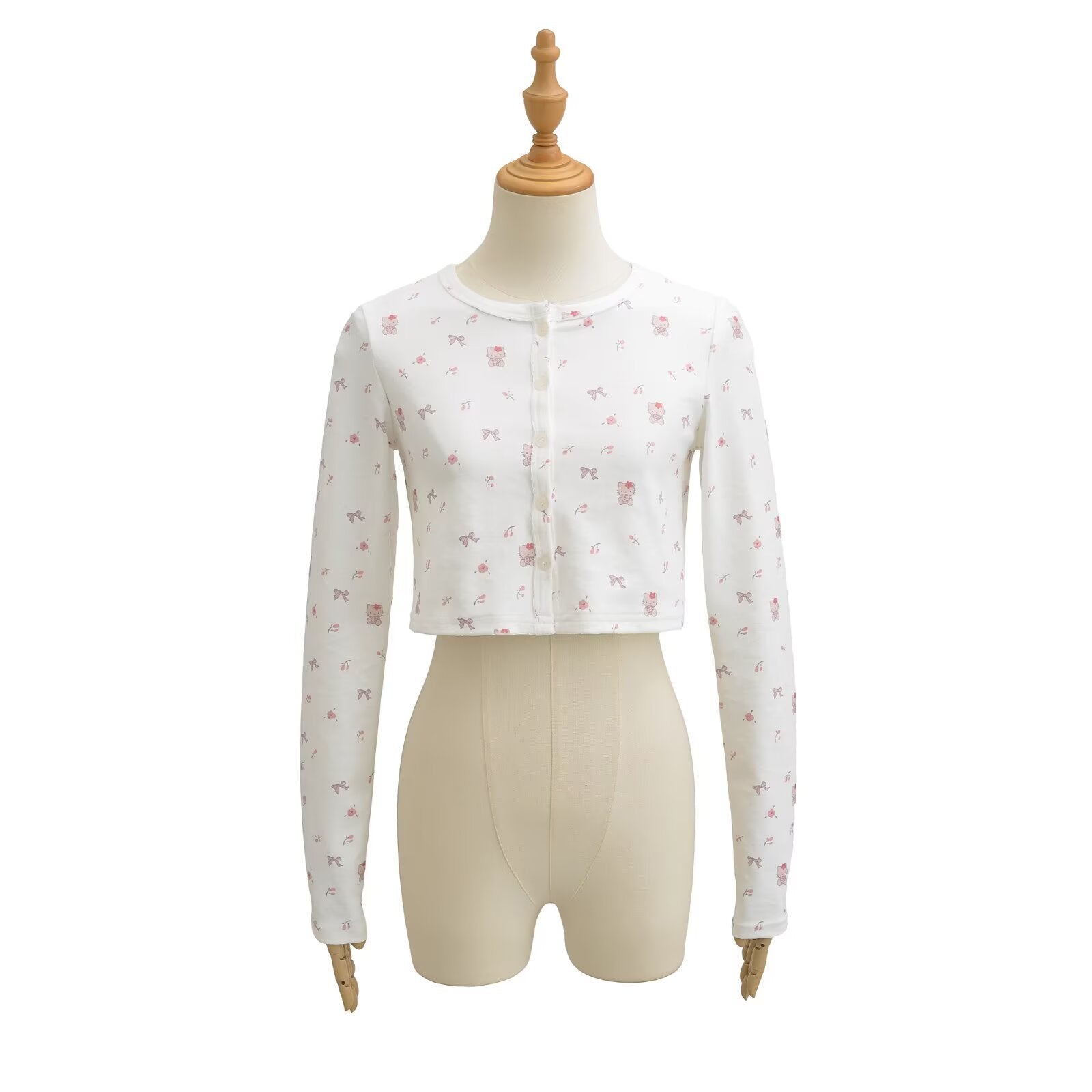 2025Autumn New Sexy Hot Girl Outfit Floral Fleece Sexy Cardigan Slim Fit Slimming Jacket