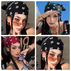 Same Style as Stars2025New Paisley Small Cashew Deformed Insect Satin70Silk Scarf Scarf Headscarf Fashion Design Small Water Drop Square Scarf Decoration Matching Headscarf