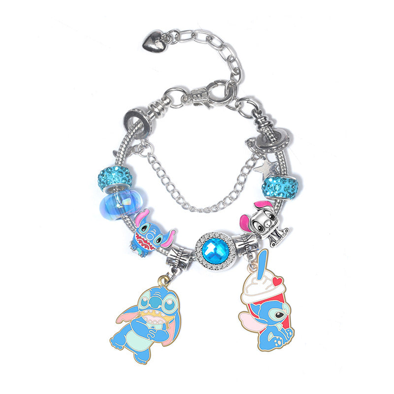 Hot Selling Sanrio Beaded Bracelet Cartoon Kuromi Labubu Beaded Bracelet Women's Accessories