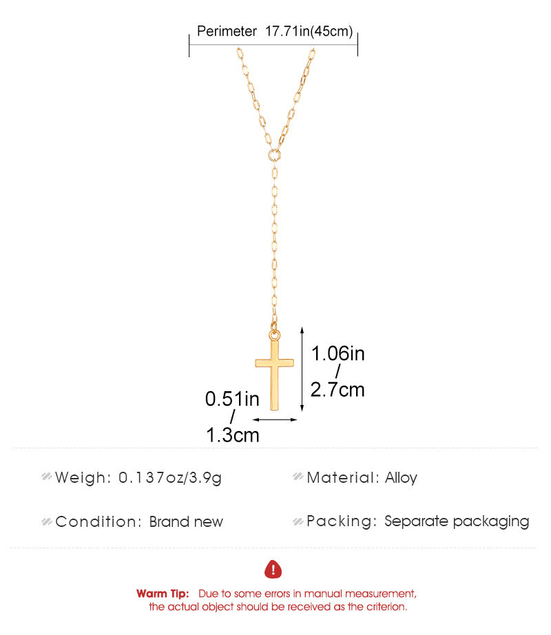 Celebrity Style Popular Cross Long Chain Necklace for Women Easter Trendy Jewelry Sexy Tassel Virgin Mary Pendant