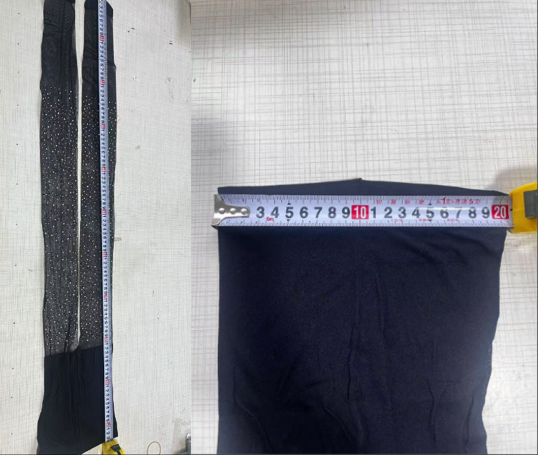 "Teenage Dream" Star Rhinestone Tights - Sheer Sparkle Mesh