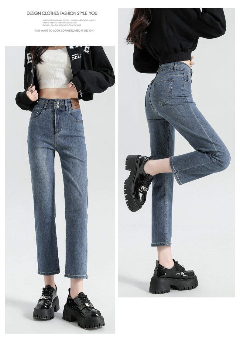 Rockstar Girlfriend High-Waist Cigarette Jeans - Noir Black