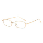 Same Style as Stars2026Latest Square Frame Gold Wire Edge Glasses Frame for Women Trendy Concave Shape Narrow Frame Small Face Retro Can Be Paired with Prescription Lenses