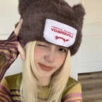 Correct Loverboy Plush Pig Knitted Hat Cat Ear Hat24Autumn and winter new cute thick unisex hats