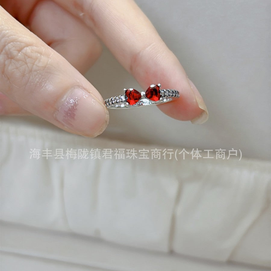 Panjia Silver Plated Hot Selling Product Bow Necklace Ear Stud Ring Bracelet4Set Gift Set Women's All-Matching