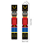 2026New Year Christmas Couplets Santa Claus Soldier Outdoor Decoration Door Curtain Hanging Flag Outdoor European and American